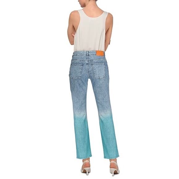 Stella McCartney Degrade Mid Rise Straight Leg Relaxed Multi Color Jeans Size 29 - Picture 2 of 15
